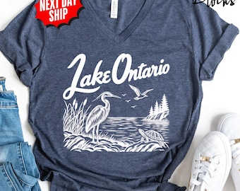 Lake Ontario Shirt, Political Satire Shirt, Election Protest Vneck Apparel, Canada Lake Tee, Quiet Activism Tee, Lighthouse Lake Lover Gift