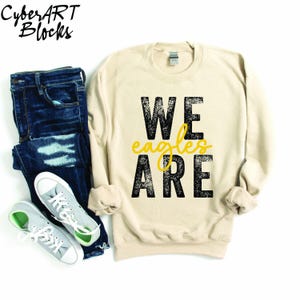 Custom Mascot Sweatshirt, School Team Sweatshirt, Team Mascot Tshirt, School Spirit Shirt, Personalized School Shirt, Matching Team Shirts