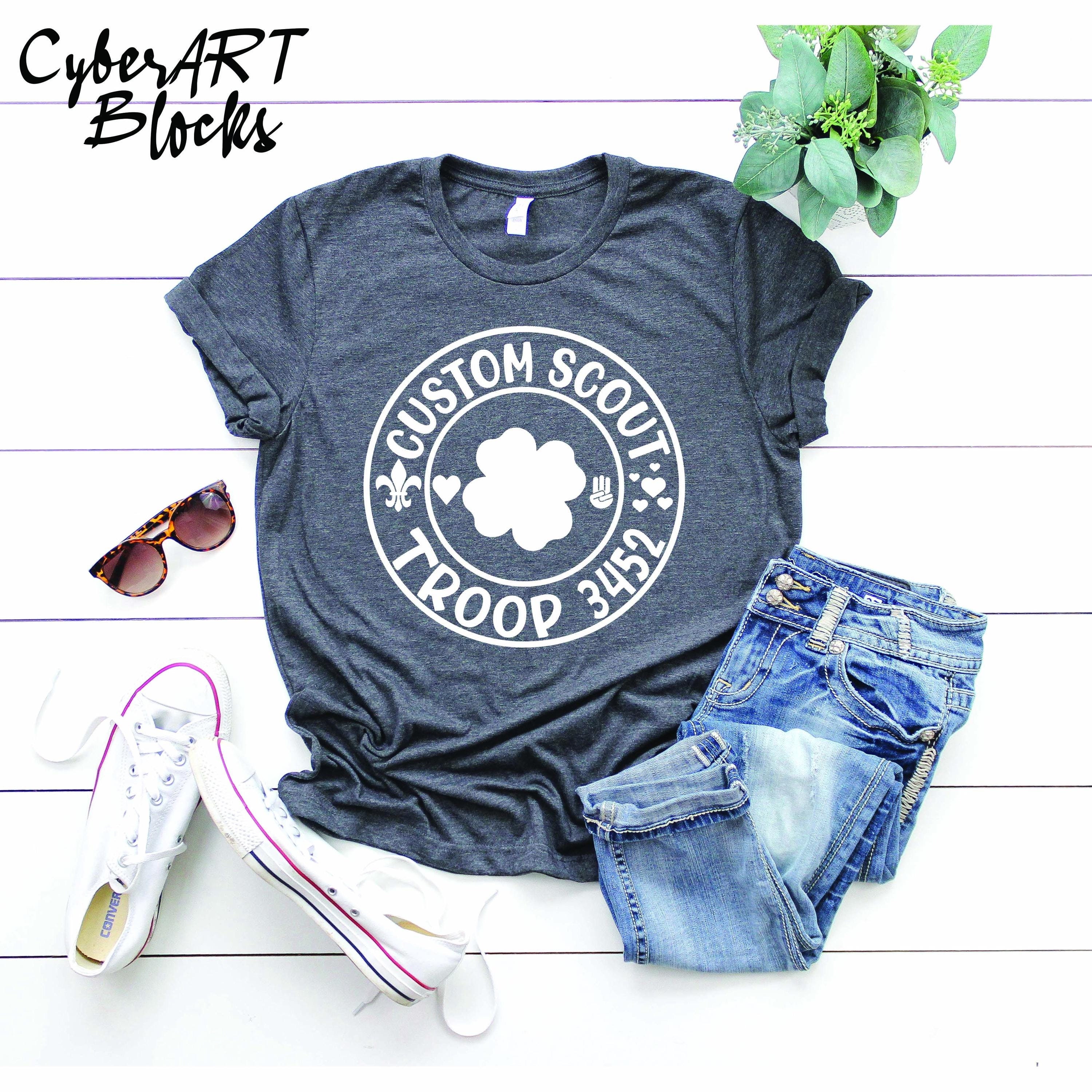Custom Scout Shirt, Custom Troop Shirt, Scouts Team Shirt, Scouts Troop Number, Camper Shirt, Scout Shirt, Personalized Troop Scouts Shirts