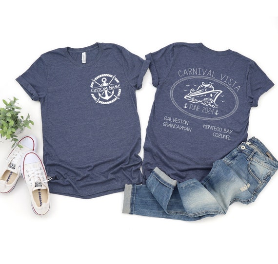 Custom Carnival Cruise Shirt, Custom Cruise TShirt, Front Back Custom Family Cruise Shirts, Family Matching Cruise Shirt, Group Cruise Shirt