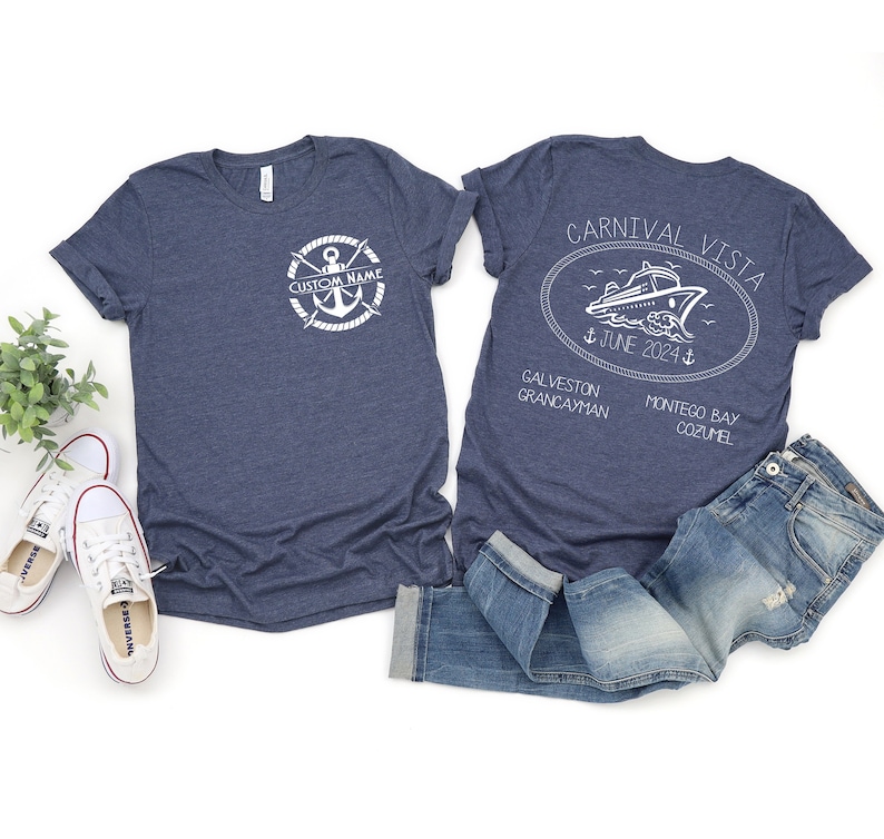 a couple of shirts that are on a table
cruise trip shirt