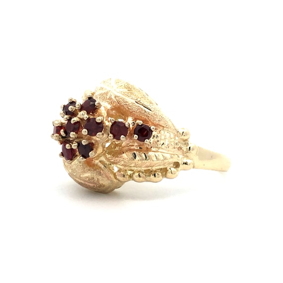 Estate Garnet Cluster Bypass Ring