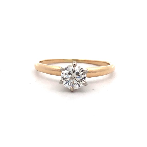 Estate .68ct Diamond Solitaire Ring in 14kt Gold