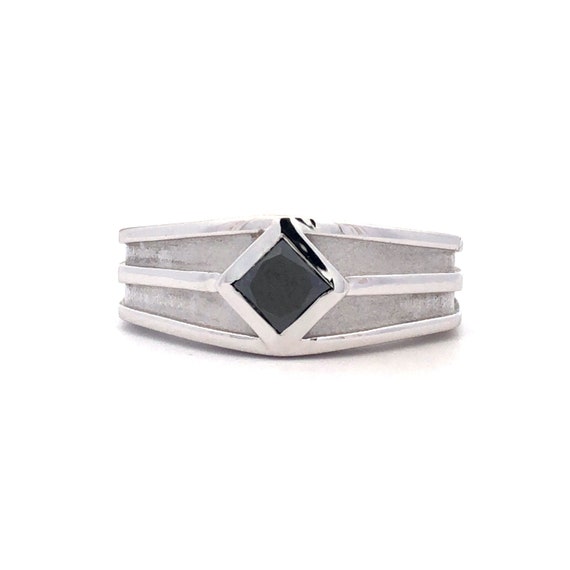 Estate .50ct Black Diamond Ring in 14kt White Gold