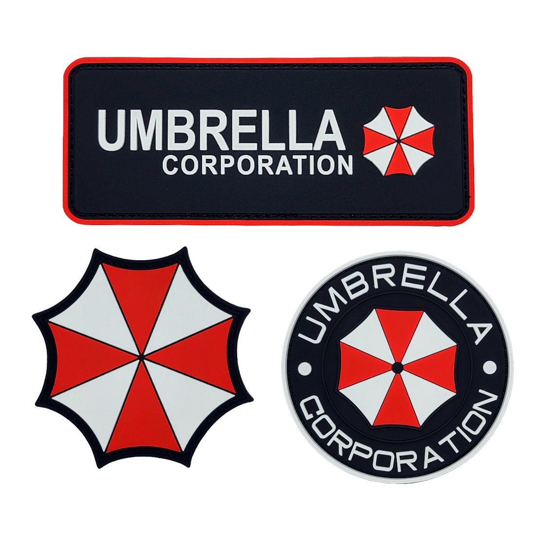 Property of Umbrella Corporation Resident Evil Umbrella PATCH, 2PC PVC  RUBBER