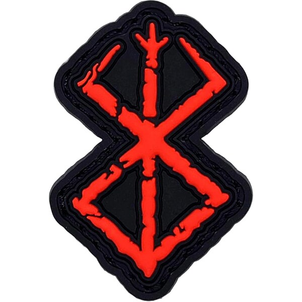 Berserk Brand of Sacrifice Symbol Logo Anime Manga 3D PVC Rubber Patch - 1.5 x 2 Inch Hook Fastener A929