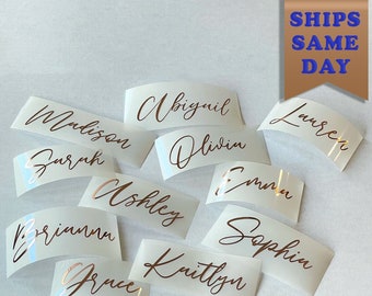 Custom Name Stickers SAME DAY SHIP | Water Bottle Sticker | Laptop Sticker | Tumbler Decal