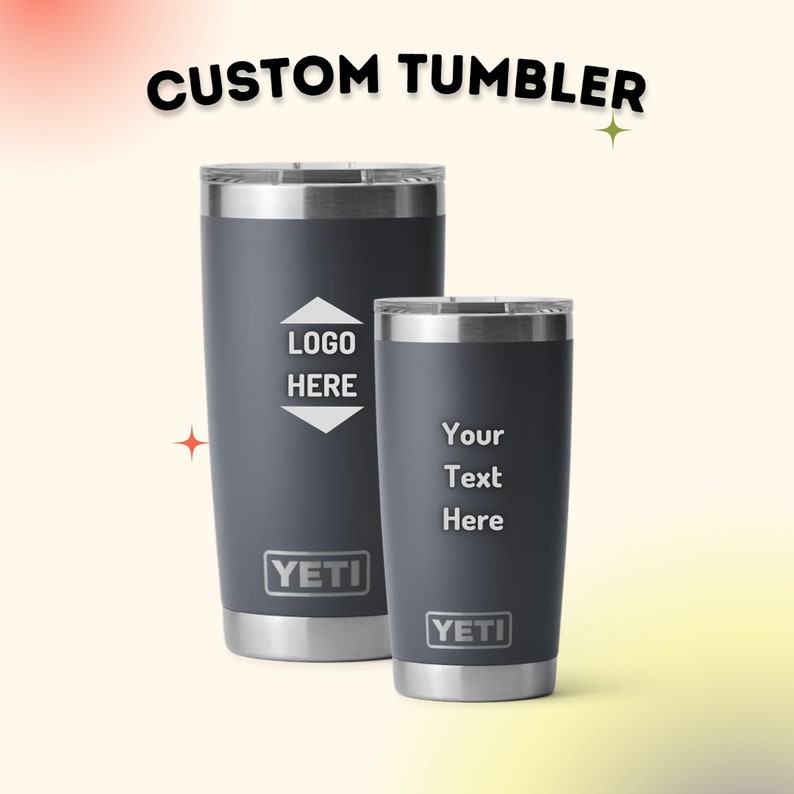 CUSTOM Laser Engraved 20 oz Name or Logo Yeti Tumbler Holiday Gift, Birthday Gift, Custom Gift FAST SHIPPING image 2