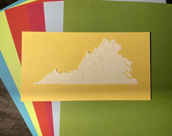 Custom State Topography Cutout