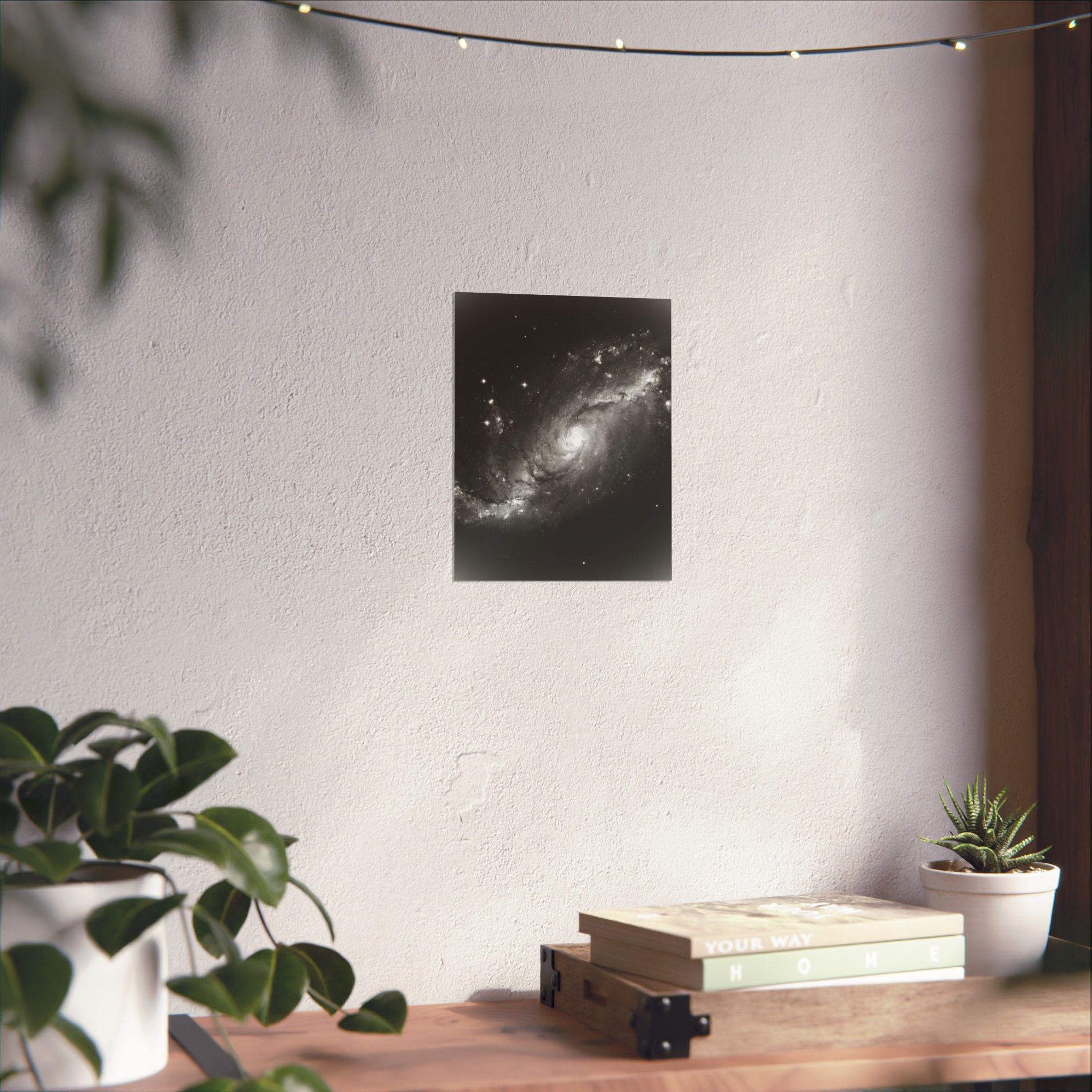 Spiral Galaxy Poster | Matte Vertical Space Wall Art - Etsy