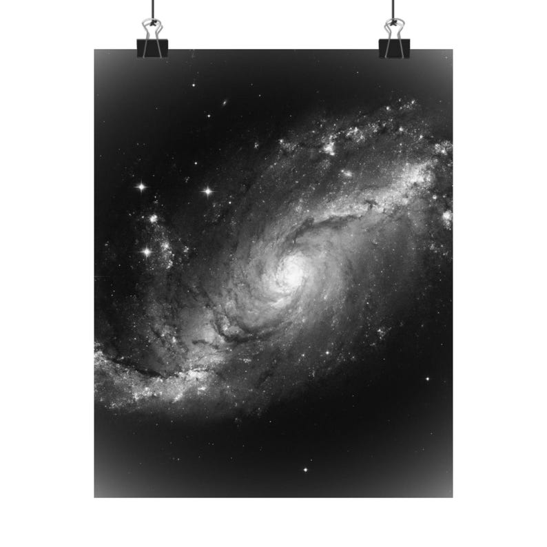 Spiral Galaxy Poster | Matte Vertical Space Wall Art - Etsy