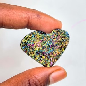 Titanium druzy doublet  gemstone,good quality,size_38x28x8 mm carat_48.30 wholesale price and extra gift.