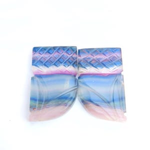 Fluorit Armband, 100% natürlich, Chakra Armband Größe, Fluorit Schnitzerei Paar, Fluorit Edelstein, Größe-28x17x4 mm Karat-56.55 besten Preis.