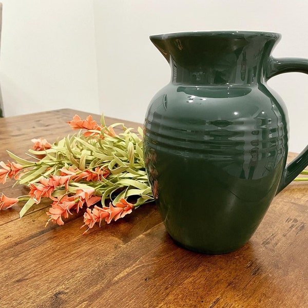 Vintage Le Creuset Green Pitcher