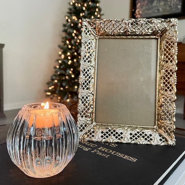 Vintage Gold and Cream Filigree Ornate Picture Frame