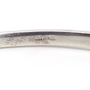 Silver bangle 925 Scandinavia design, matted & curved shape 17 cm Hermann Siersbol H.S image 2