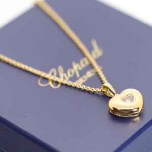 Chopard Happy Diamonds Pendant + Chain Heart Diamond 18kt 750 Yellow Gold + Box
