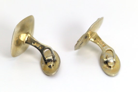 Vintage cufflinks squirrel, silver gold plated 83… - image 4