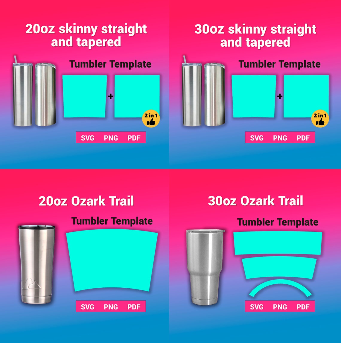 Tumbler Templates SVG Bundle Set 1 Sublimation Templates for Etsy Tumbler Templates SVG Bundle Set 1 Sublimation Templates for Etsy
