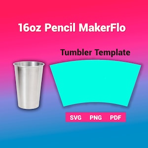 Sublimação de modelo de copo Makerflo de 16 onças para uso Silhouette e Cricut