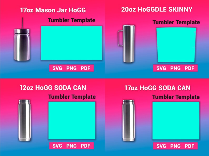 Hogg Tumbler Template SVG Bundle Set 2 Sublimation Templates Etsy