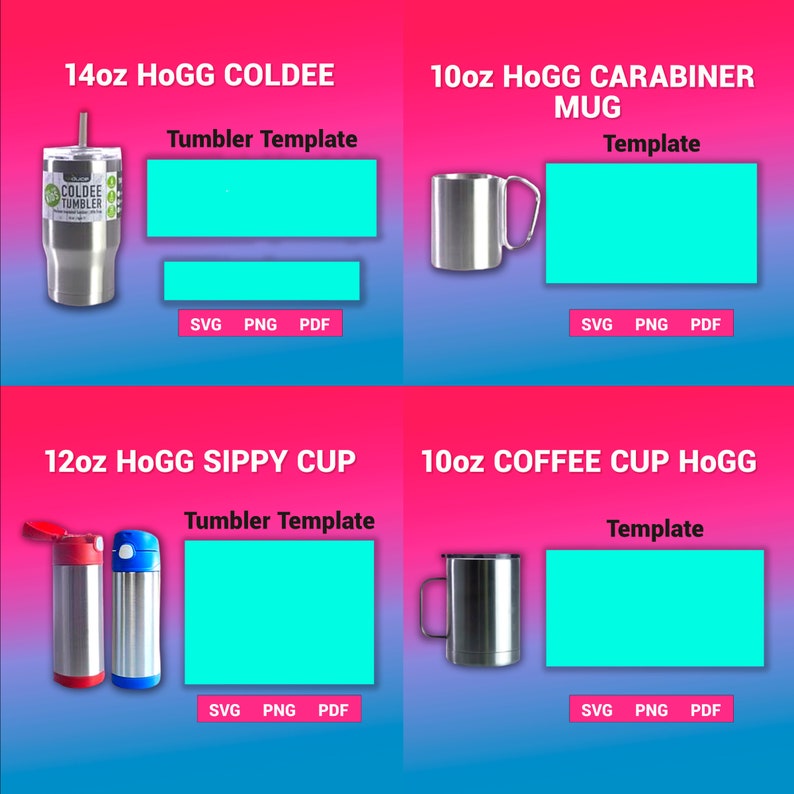 Hogg Tumbler Template SVG Bundle Set 2 Sublimation Templates Etsy