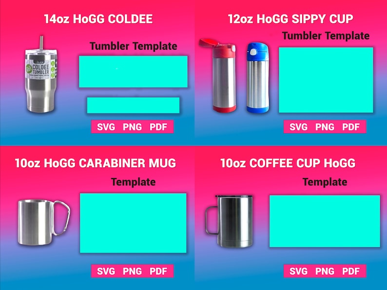 Hogg Tumbler Template SVG Bundle Set 2 Sublimation Templates Etsy