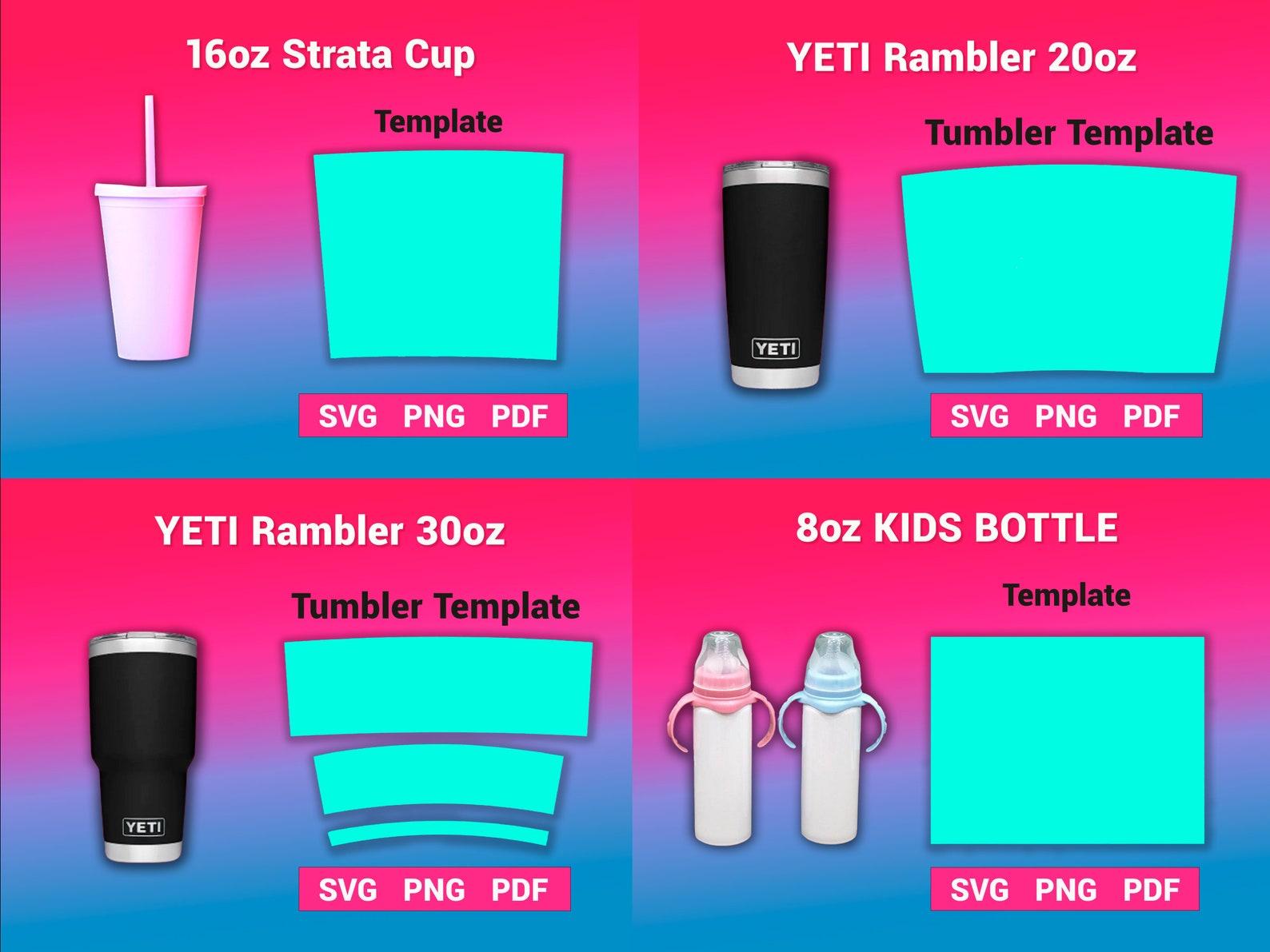 Tumbler Templates SVG Bundle Set 2 Sublimation Templates for Etsy Tumbler Templates SVG Bundle Set 2 Sublimation Templates for Etsy