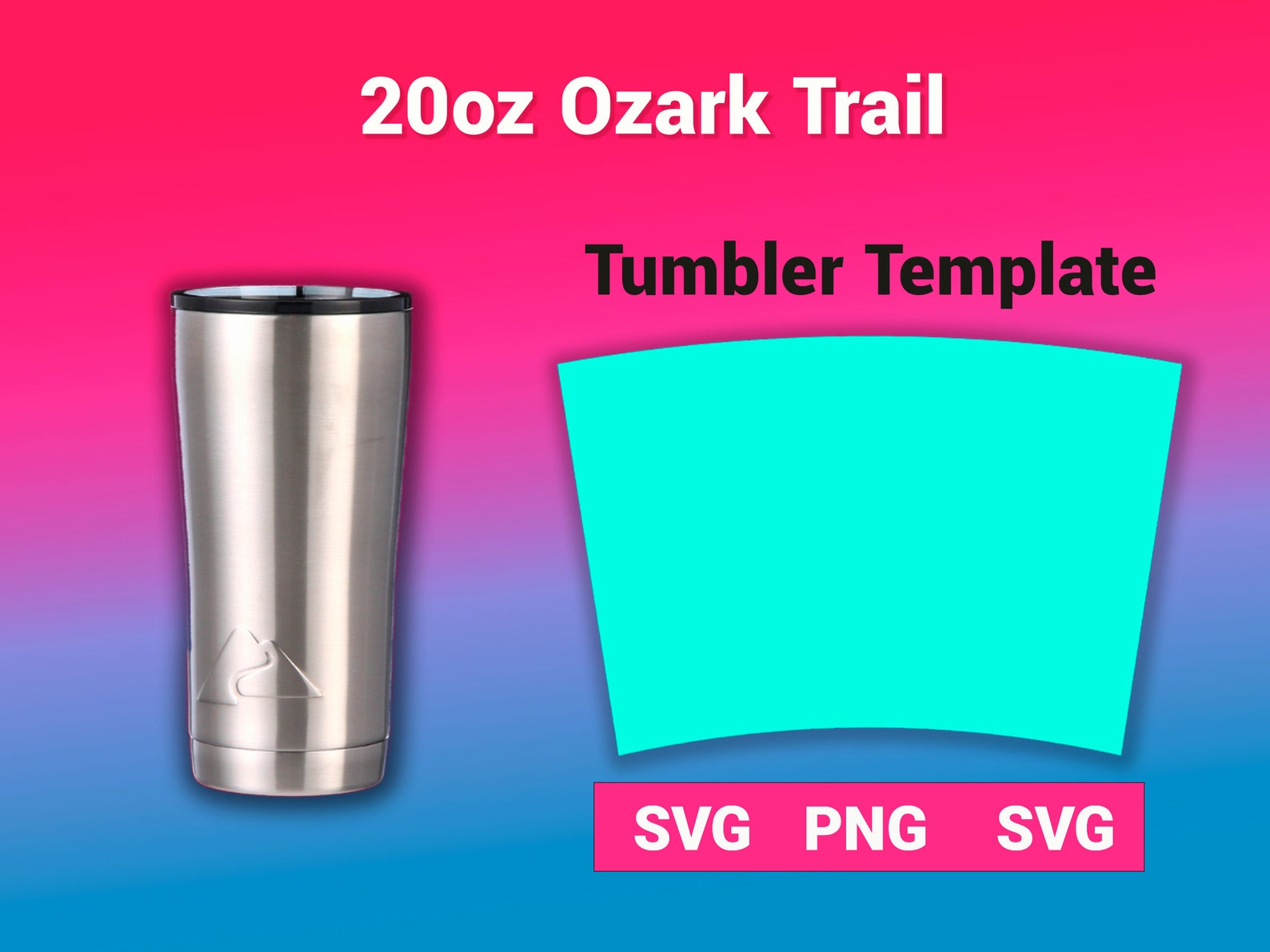 20oz Ozark Trail Tumbler Template Sublimation for Use Etsy