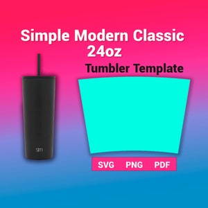 Simple Modern Classic 16 Oz Template, Tumbler Template, Simple