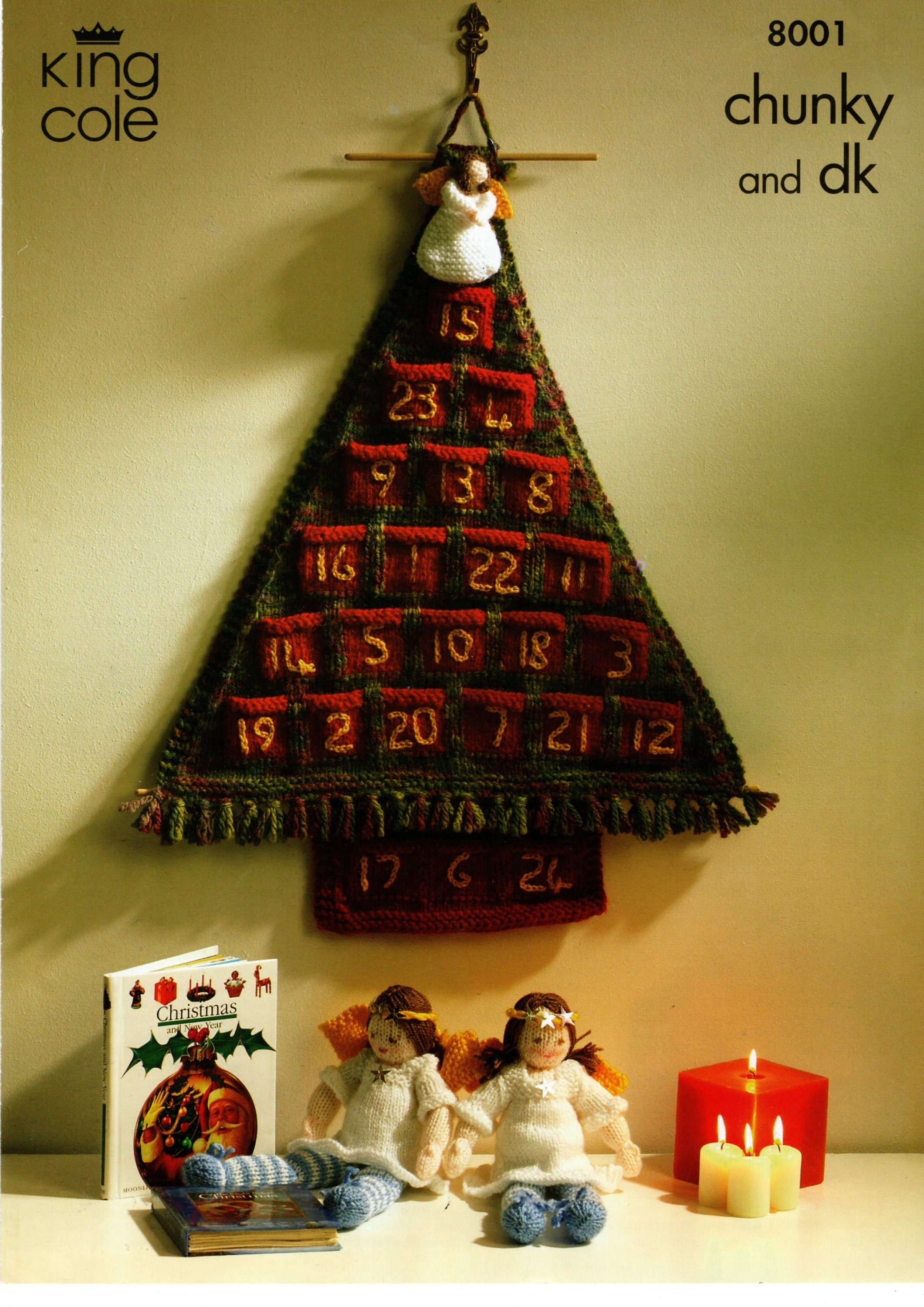 King Cole Christmas Tree and Angel Advent Calendar Knitting Pattern 8001  PDF. Create Your Own Reusable Advent Calendar. - Etsy