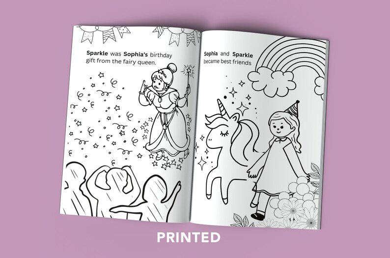 Personalized Coloring Book Party Favor Customized Coloring Etsy