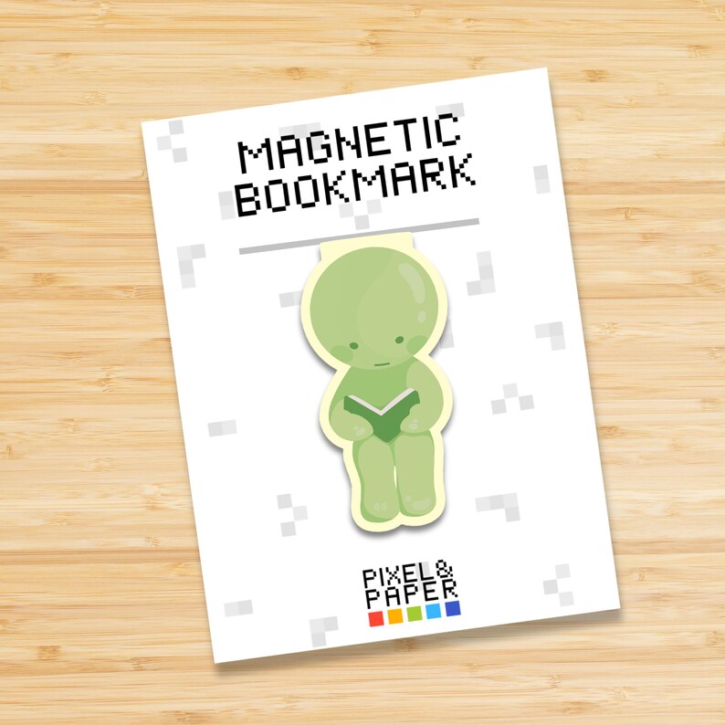 Reading Smiski Magnetic Laminated Paper Bookmark | Cute Funny Page ...