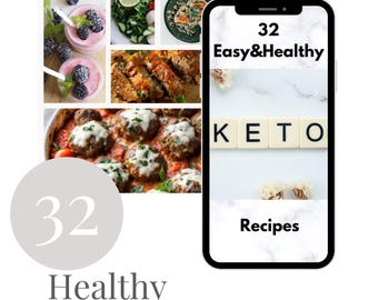 Keto E-Book | 32 Easy & Delicious Recipes | Meal Planning | Digital Instant Download