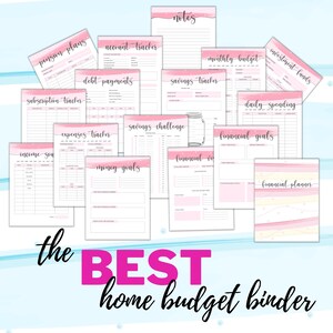 Home Budgeting Binder {FILLABLE pdf}