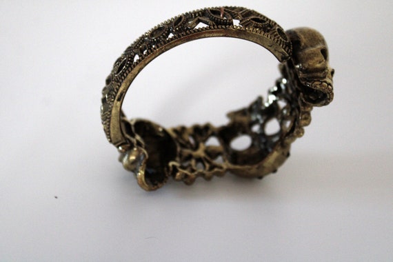 Mother's Day Gift Skull Bracelet, Vintage Skeleto… - image 5