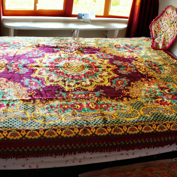Velvet Bedspread Etsy