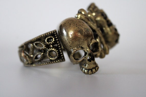 Mother's Day Gift Skull Bracelet, Vintage Skeleto… - image 6