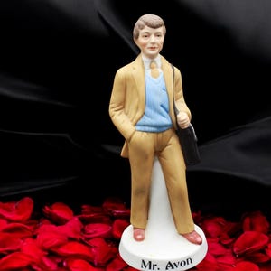 Vintage Avon Perfume Bottle - Bisque Porcelain, 1983 N.A.C. Limited Edition, Mr. Avon Figurine, Easter Gift Holiday Gift Idea, Collectible