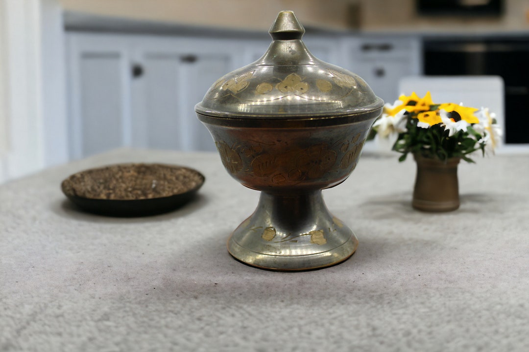 Vintage Brass Sugar Bowl, Vintage Bowl With Lid, Vintage Kitchen ...