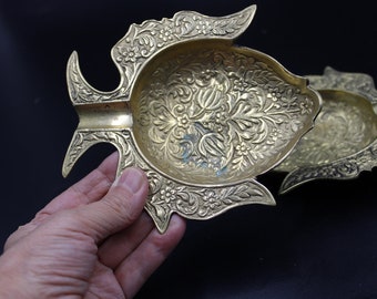 Easter Gift Box Vintage Brass Ashtray, Handmade Ashtray For Office,  Home Decor , Office Decor Ashtray, Mother&#39;s Day Gift, Women&#39;s Day Gift