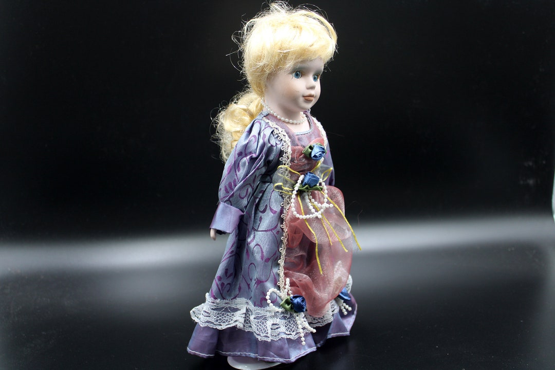 Vintage Porcelain Doll Blonde Porcelain Doll New Year Gift Etsy