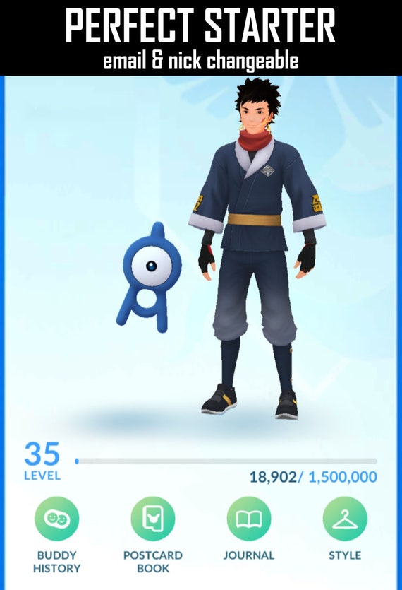 Pokemon Go Account Level 35 Iv100 Shiny Trade Best Ptc Pokemon Etsy