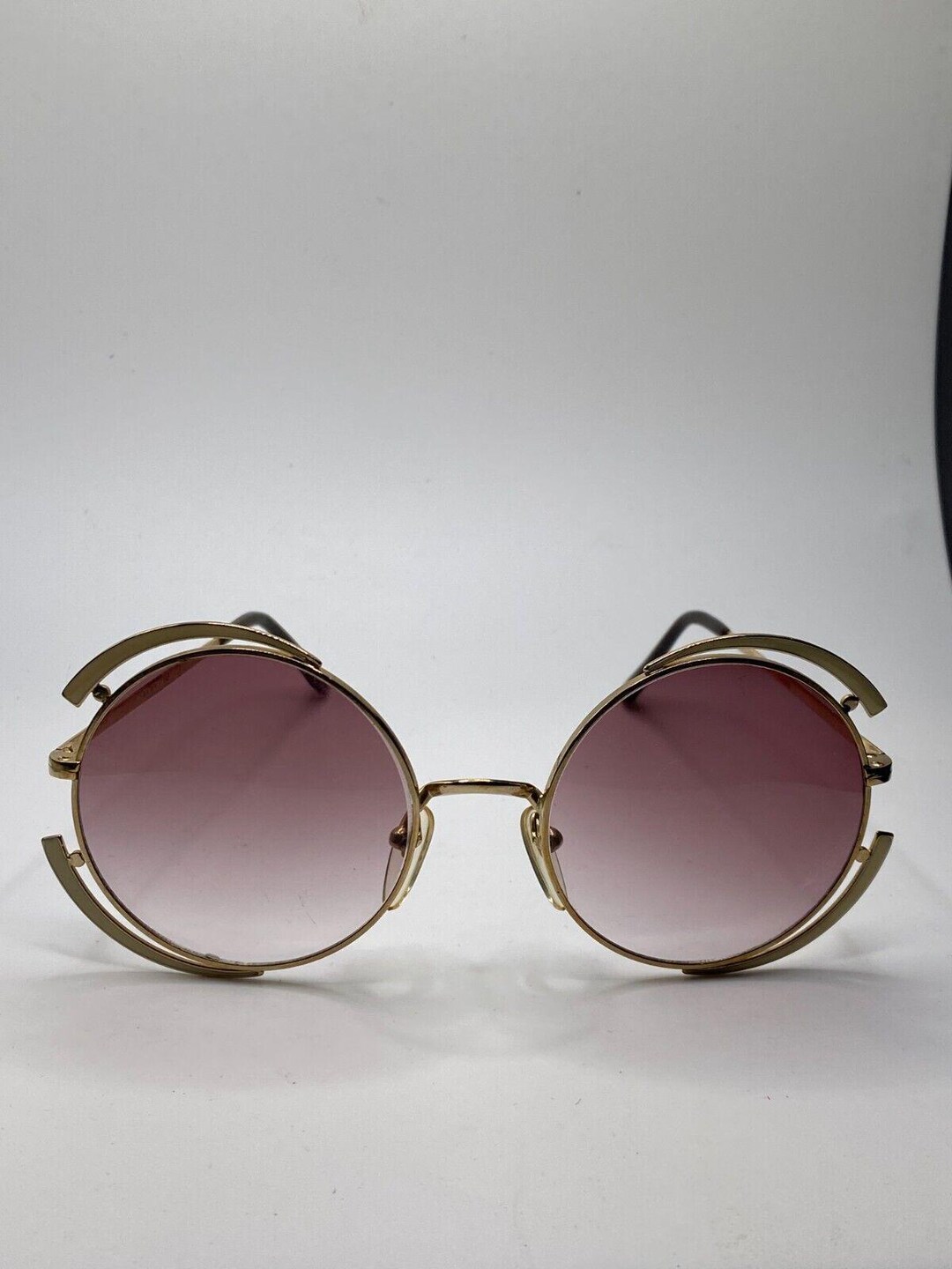 Vintage Da Vinci 025 Gold Round Frames With Rose Lens  display picture 1