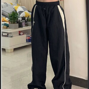 Oversized Women Parachute Pants Casual Side Striped Baggy - Etsy