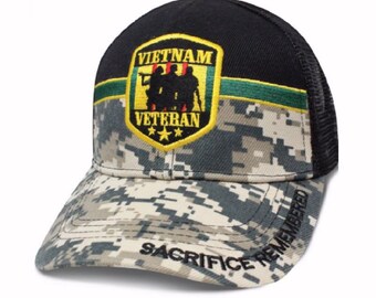 Vietnam Veteran Medal Of Honor Digi Camo Mesh Cap Hat