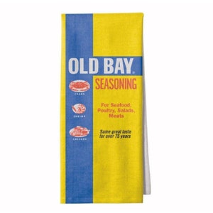 Old Bay Faded Logo Kitchen Towel - NEW Fast Free Ship