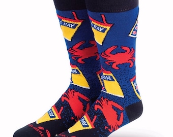 Old Bay Crabs And Cans Dress Socks