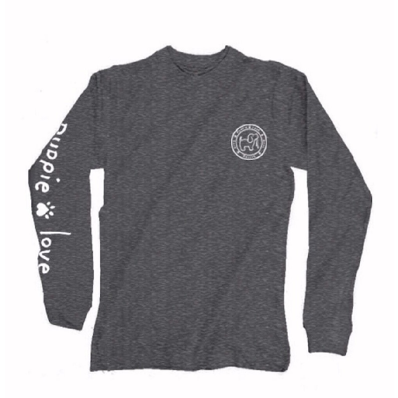 Puppie Love Dog Maryland Pup Heather Long Sleeve Tshirt NEW Fast Free