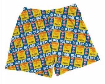 Old Bay Can Pattern Boxer Shorts Pants - NEW Fast Free Ship